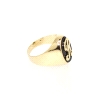 SELLO LETRA R EN ORO 14K CON ONIX