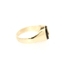 SELLO LETRA M EN ORO 18K CON ONIX