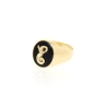 SELLO LETRA E EN ORO 18K CON ONIX