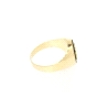 SELLO LETRA E EN ORO 18K CON ONIX