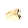 SELLO LETRA T EN ORO 18K CON ONIX