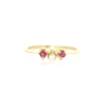 ANILLO EN ORO 18K CON BRILLANTE DE 0.03 CT Y RUBIES