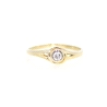 SOLITARIO EN ORO 18K CON BRILLANTE DE 0.12 CT