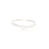 SOLITARIO EN ORO BLANCO 18K CON BRILLANTE DE 0.10 CT