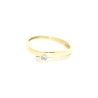 ANILLO EN DOS OROS 18K CON BRILLANTE DE 0.05 CT