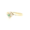 ANILLO EN ORO 18K CON 0.20 CT EN BRILLANTES Y ESMERALDA