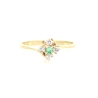 ANILLO EN ORO 18K CON 0.20 CT EN BRILLANTES Y ESMERALDA