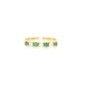 ANILLO EN ORO 18K CON 0.18 CT EN BRILLANTES Y ESMERALDAS