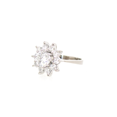 SORTIJA ROSETA EN ORO BLANCO 18K CON 2.90 CT EN BRILLANTES