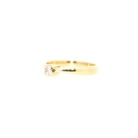 SOLITARIO EN ORO 18K CON BRILLANTE DE 0.17 CT