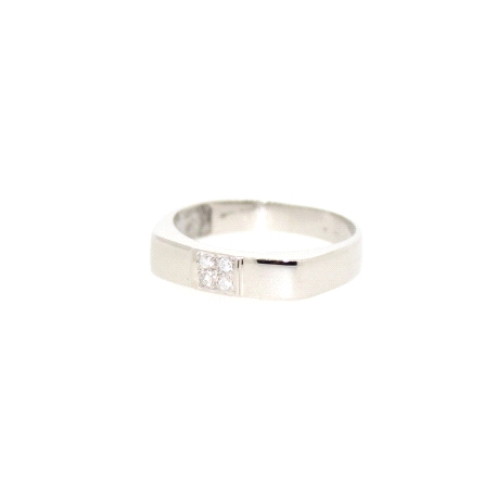 ANILLO EN ORO BLANCO 18K CON 0.04 CT EN BRILLANTES