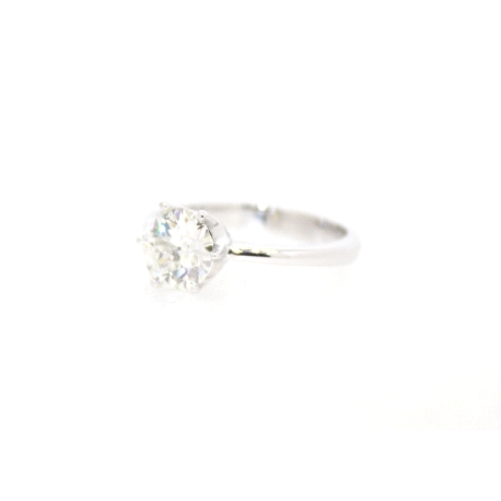 SOLITARIO EN ORO BLANCO 18K CON BRILLANTE DE 1.48 CT