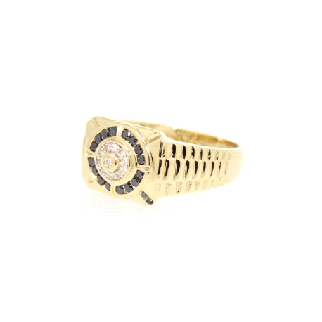 ANILLO EN ORO 18K CON 0.12 CT EN BRILLANTES Y ZAFIROS