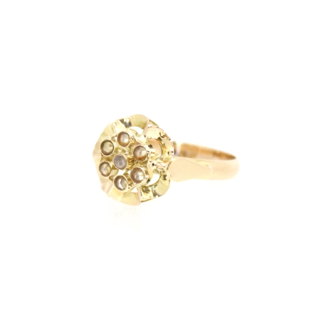 SORTIJA VINTAGE EN ORO 18K CON 0.20 CT EN DIAMANTES