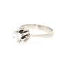 SOLITARIO EN ORO BLANCO 18K CON BRILLANTE DE 0.15 CT