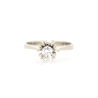 SOLITARIO EN ORO BLANCO 18K CON BRILLANTE DE 0.15 CT