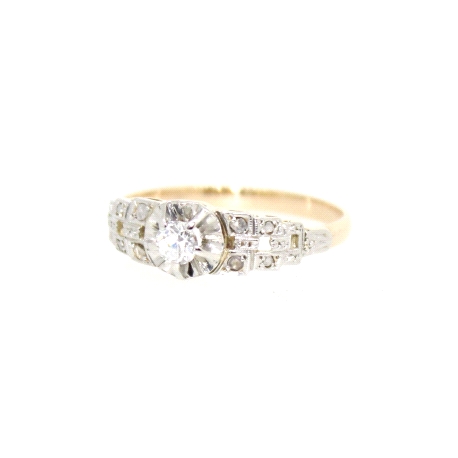 SORTIJA VINTAGE EN ORO 18K CON 0.15 CT EN DIAMANTES