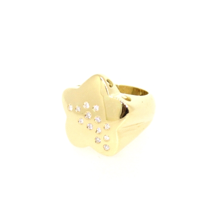 ANILLO ESTRELLA EN ORO 18K CON 0.26 CT EN BRILLANTES