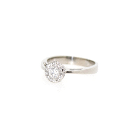 SORTIJA EN ORO BLANCO 18K CON 0.50 CT EN BRILLANTES