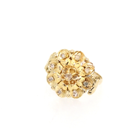 SORTIJA VINTAGE EN ORO 18K CON 0.10 CT EN DIAMANTES