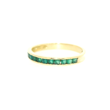 ANILLO EN ORO 18K CON ESMERALDAS