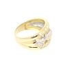 ANILLO EN ORO BLANCO Y AMARILLO 18K CON CIRCONITAS