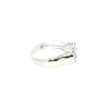 ANILLO EN ORO BLANCO 18K CON TOPACIO AZUL Y CIRCONITAS