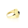 ANILLO EN ORO 18K CON CUARZO AZUL