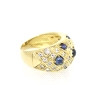 ANILLO EN ORO 18K CON CUARZOS AZULES Y CIRCONITAS