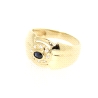 ANILLO EN ORO 18K CON ZAFIRO Y CIRCONITAS