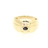 ANILLO EN ORO 18K CON ZAFIRO Y CIRCONITAS