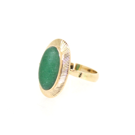 SORTIJA ANTIGUA EN ORO 18K CON JADE