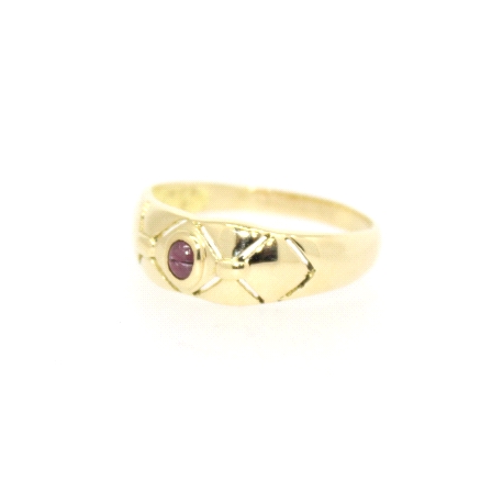 ANILLO EN ORO 18K CON RUBI