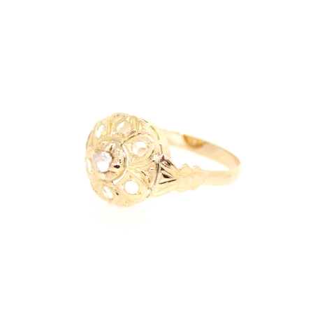 ANILLO MODELO CORDOBES EN ORO 18K CON CIRCONITAS