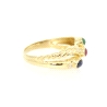 ANILLO EN ORO 18K CON ZAFIRO, RUBI, ESMERALDA Y CIRCONITAS