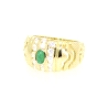 ANILLO EN ORO 18K CON ESMERALDA Y CIRCONITAS