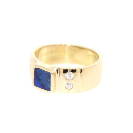 ANILLO EN ORO 18K CON LAPISLAZULI Y CIRCONITAS