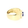 ANILLO EN ORO 18K CON ZAFIRO Y CIRCONITAS