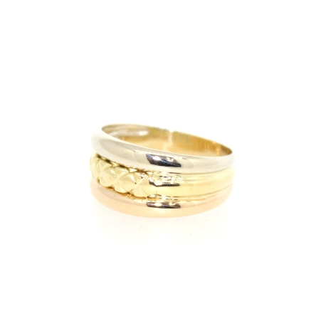 ANILLO EN TRES OROS 18K